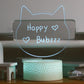 Happy Bubzzz Acrylic Writable Night Lamp - Kitty