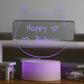 Happy Bubzzz Acrylic Writable Night Lamp - Kitty