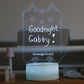 Happy Bubzzz Acrylic Writable Night Lamp - Cat