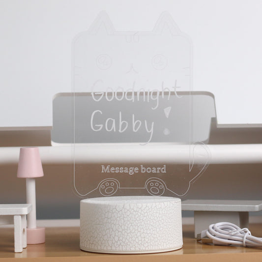 Happy Bubzzz Acrylic Writable Night Lamp - Cat