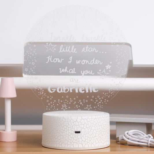 Happy Bubzzz Acrylic Writable Night Lamp - Round