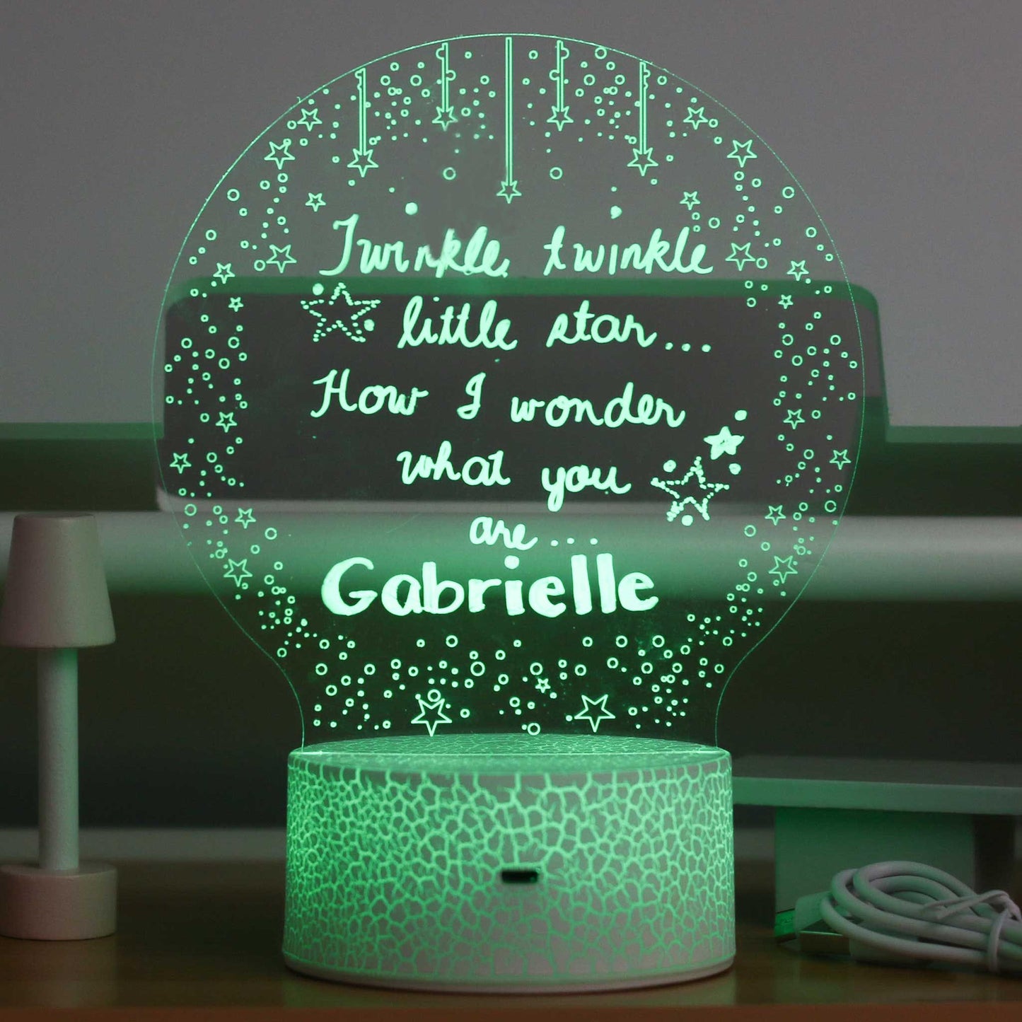 Happy Bubzzz Acrylic Writable Night Lamp - Round